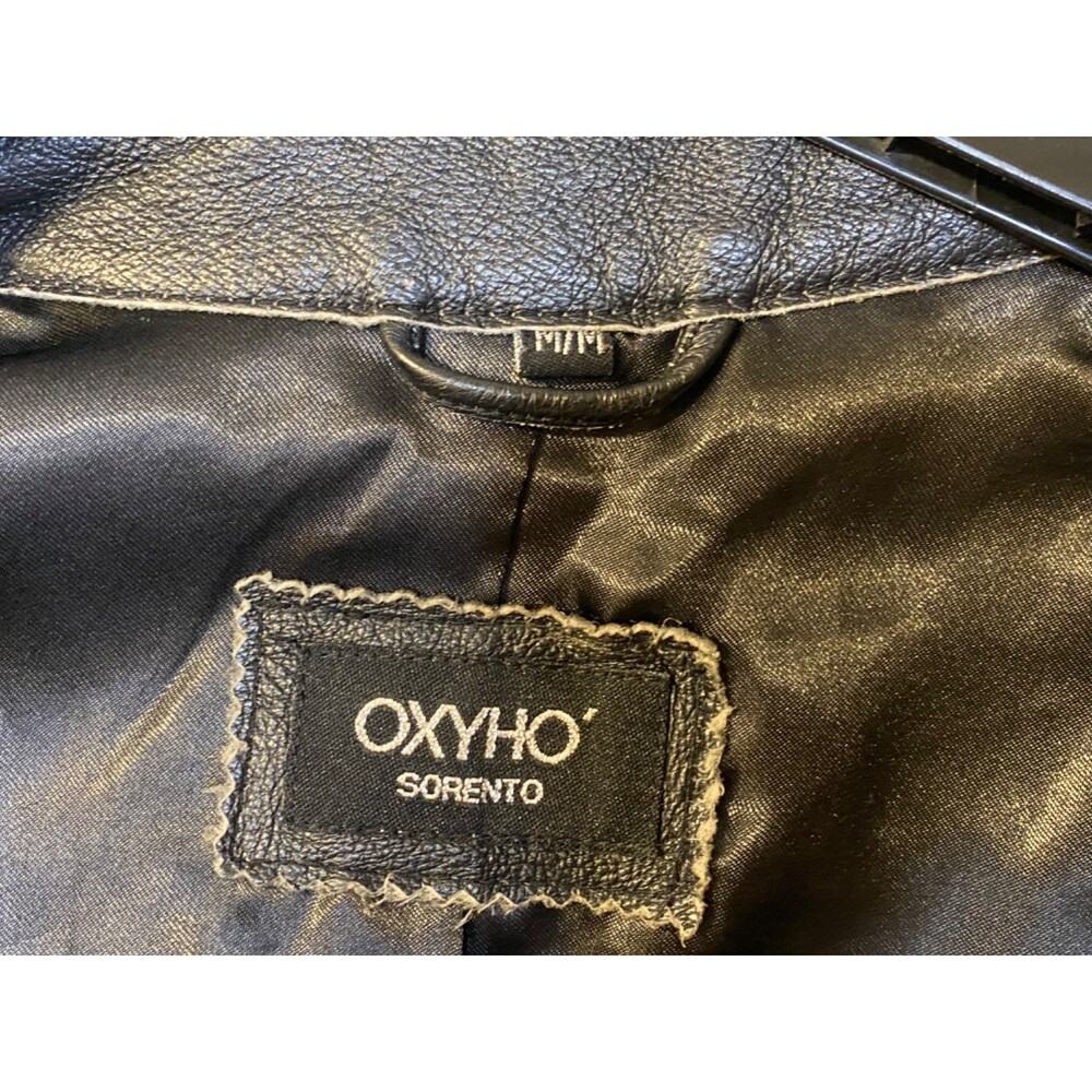 OXYHO Sorento Women's Black Leather Biker Moto Grunge Motorcycle Jacket Size M - Picture 9 of 10
